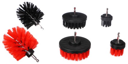 Autós tisztító fúrókefe készlet CAR DETAILING DRILL BRUSH 6, 6 db