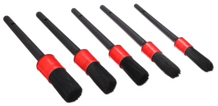 Lágy precíziós autótisztító kefe készlet CAR DETAILING BRUSH 5 SOFT, 5 db