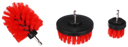 Közepes autós tisztító fúrókefe készlet CAR DETAILING DRILL BRUSH 3 MEDIUM, 3 db