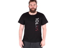 Férfi póló T-SHIRT, fekete, L méret, 100% pamut