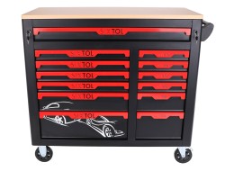 Szerszámos kocsi MECHANIC TROLLEY TITAN 1559, 13 fiók, 1559 db szerszám